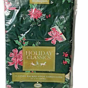 Holiday Classic Holly Berry Tablecloth 70" X 52"